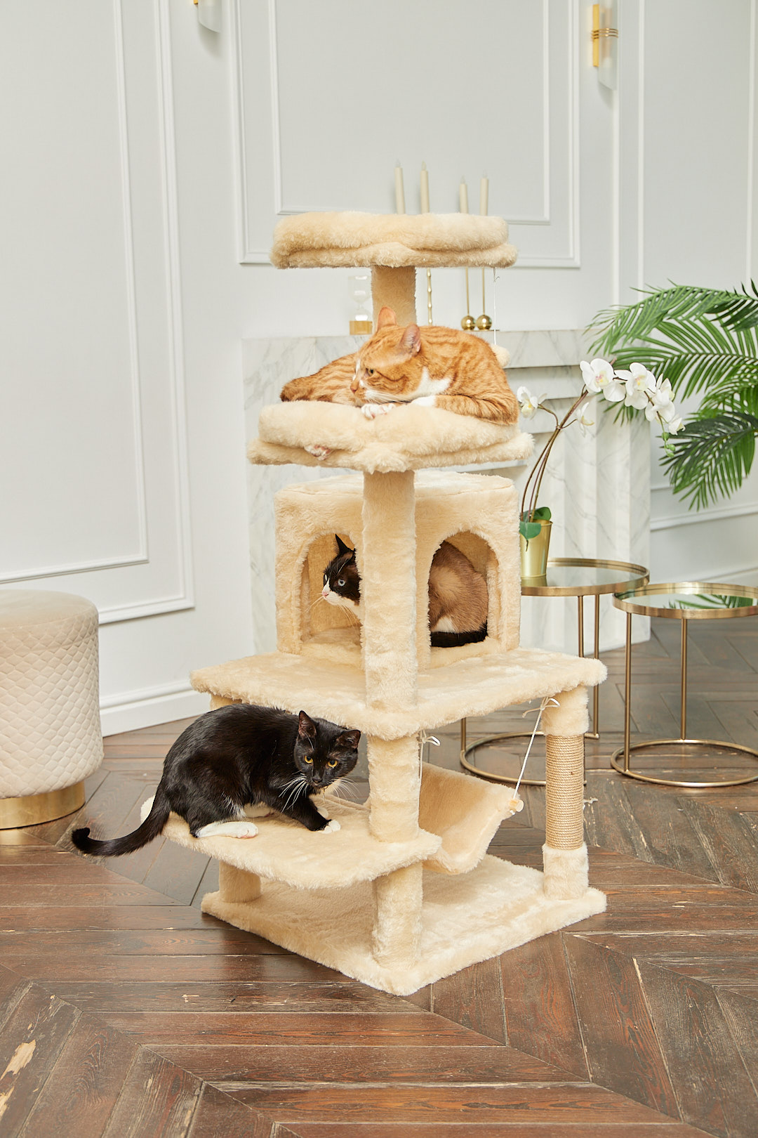 Игровой комплекс для кошек дом Pet БМФ Бежевый - фото 8