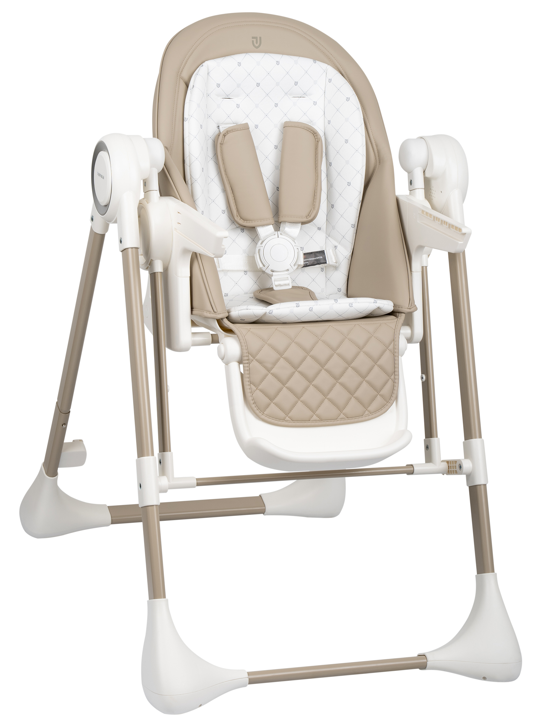 Стульчик для кормления JOVOLA Muza с функцией электрокачели серый - фото 2