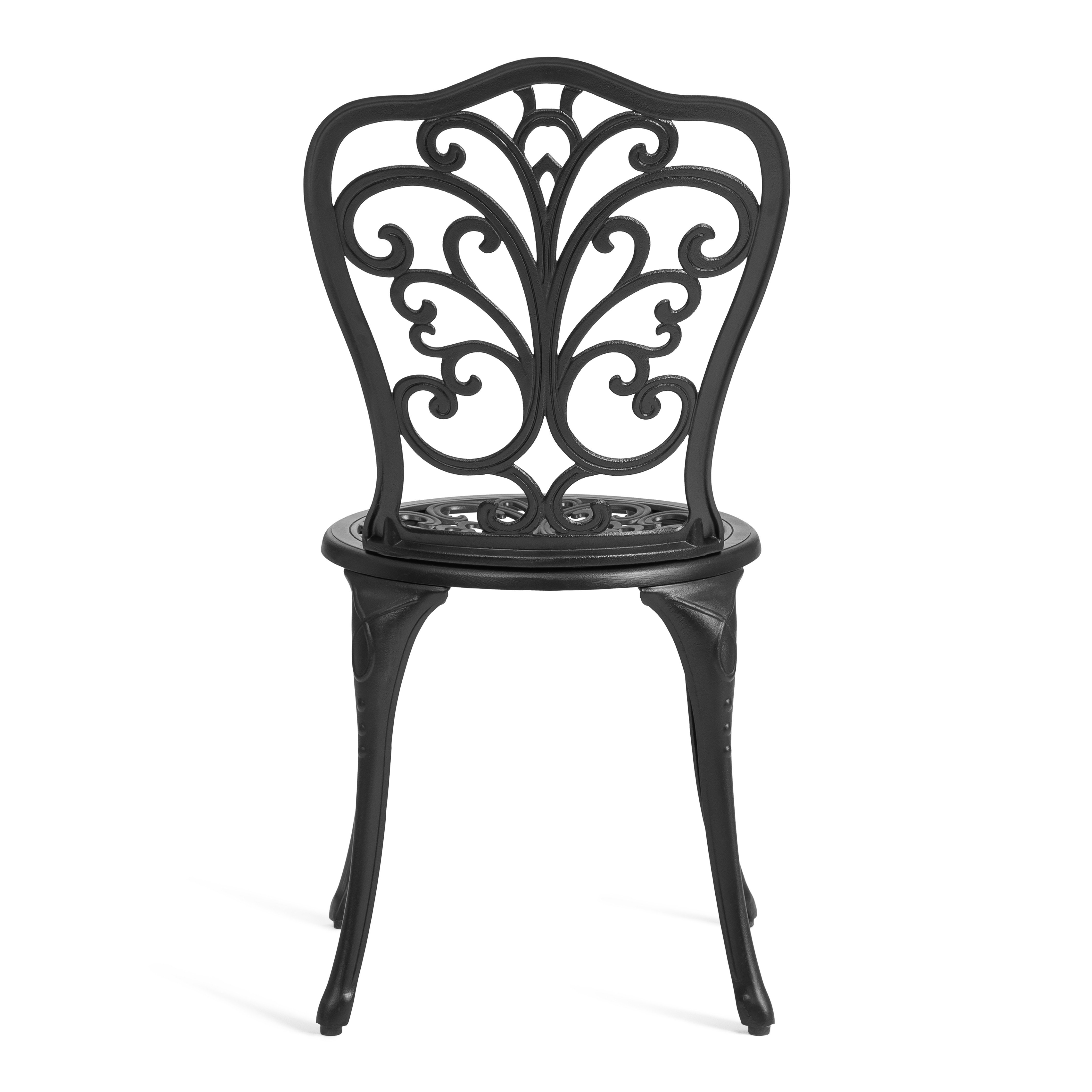 Комплект садовых стульев TETCHAIR Моцарт алюминиевый сплав 53х41х89см черный - фото 5