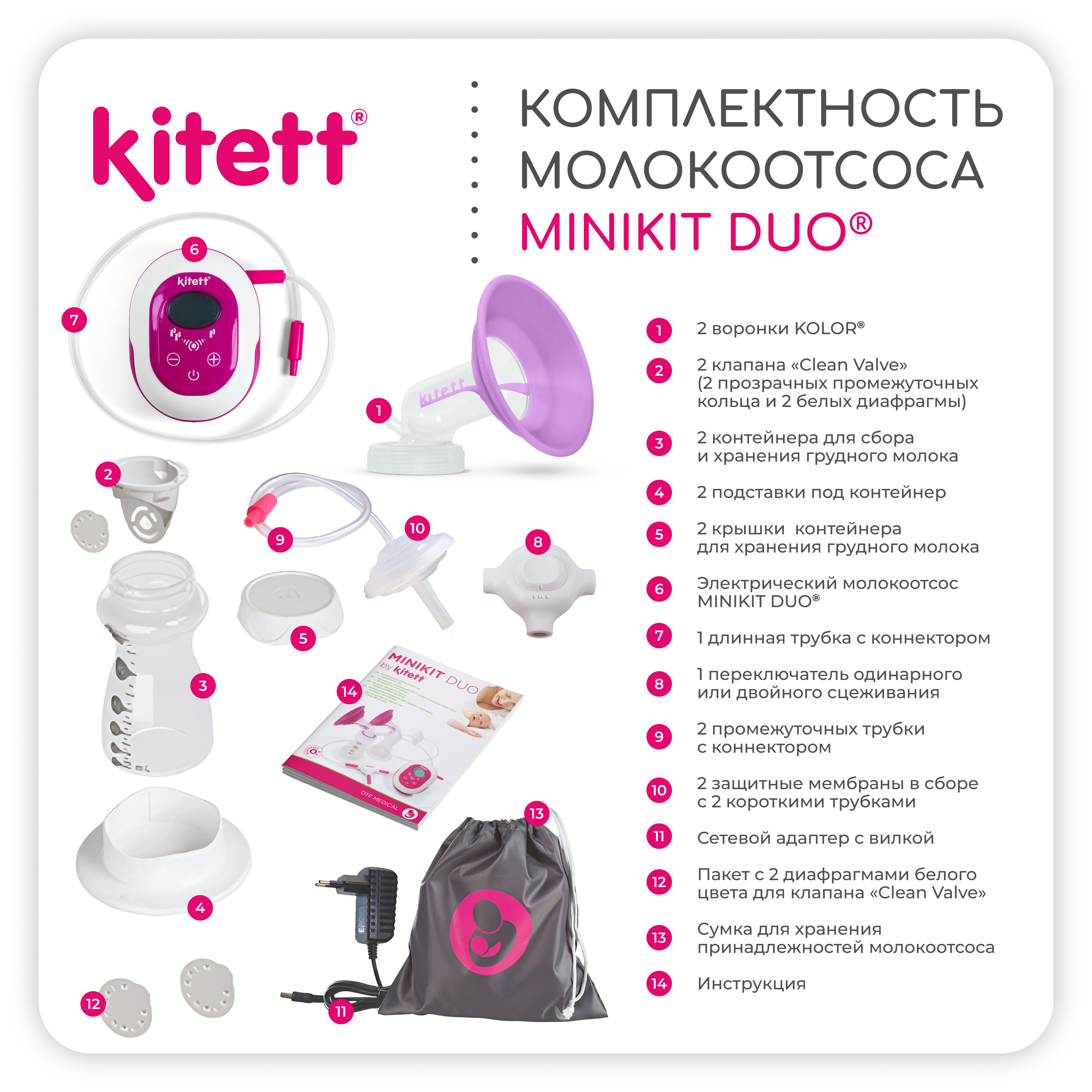 Молокоотсос электрический KITETT DUO - фото 14
