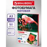 Изображение товара Фотобумага Brauberg матовая для печати фото большого формата 50 листов А3