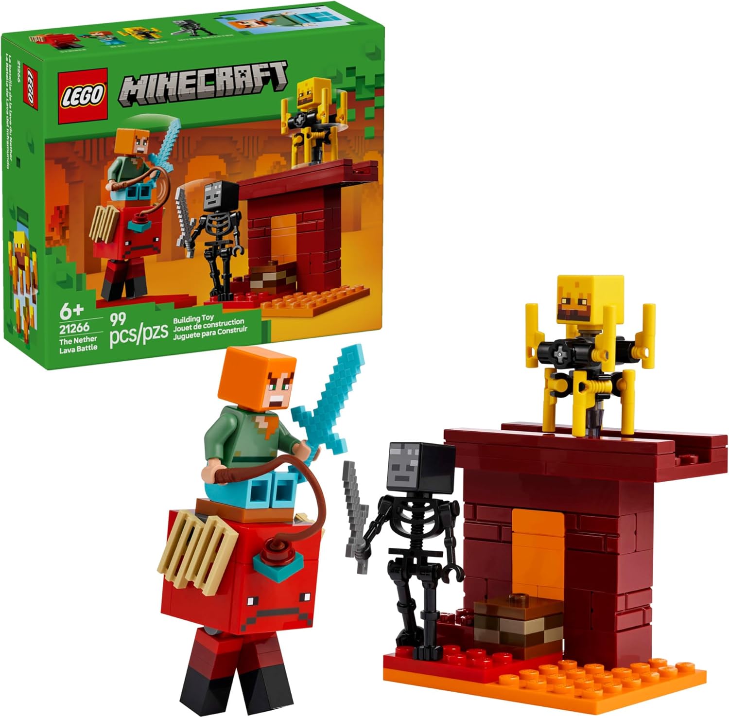 Конструктор LEGO Minecraft Битва за лаву Нижнего мира 99 дет. - фото 1