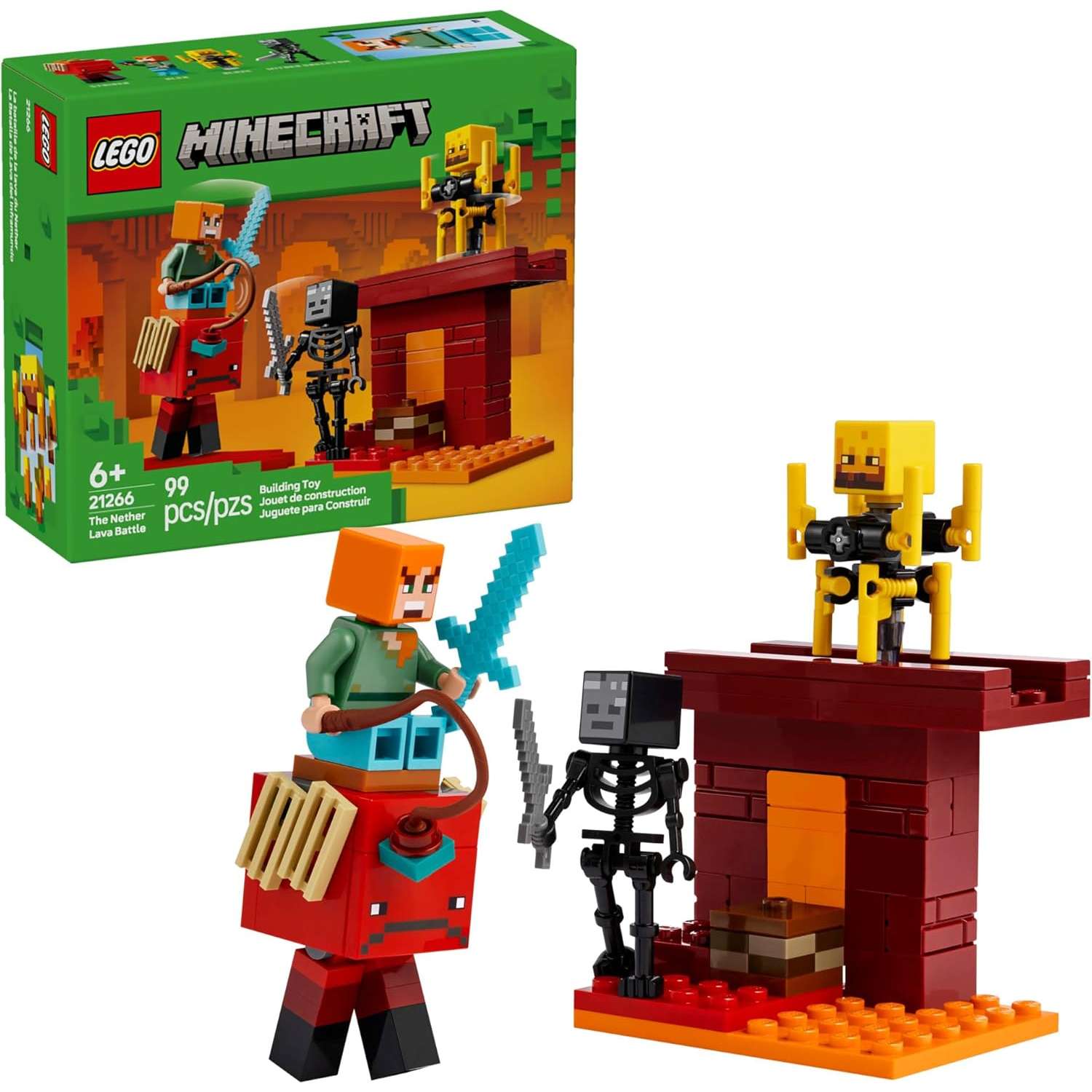 Конструктор LEGO Minecraft Битва за лаву Нижнего мира блочный - фото 1