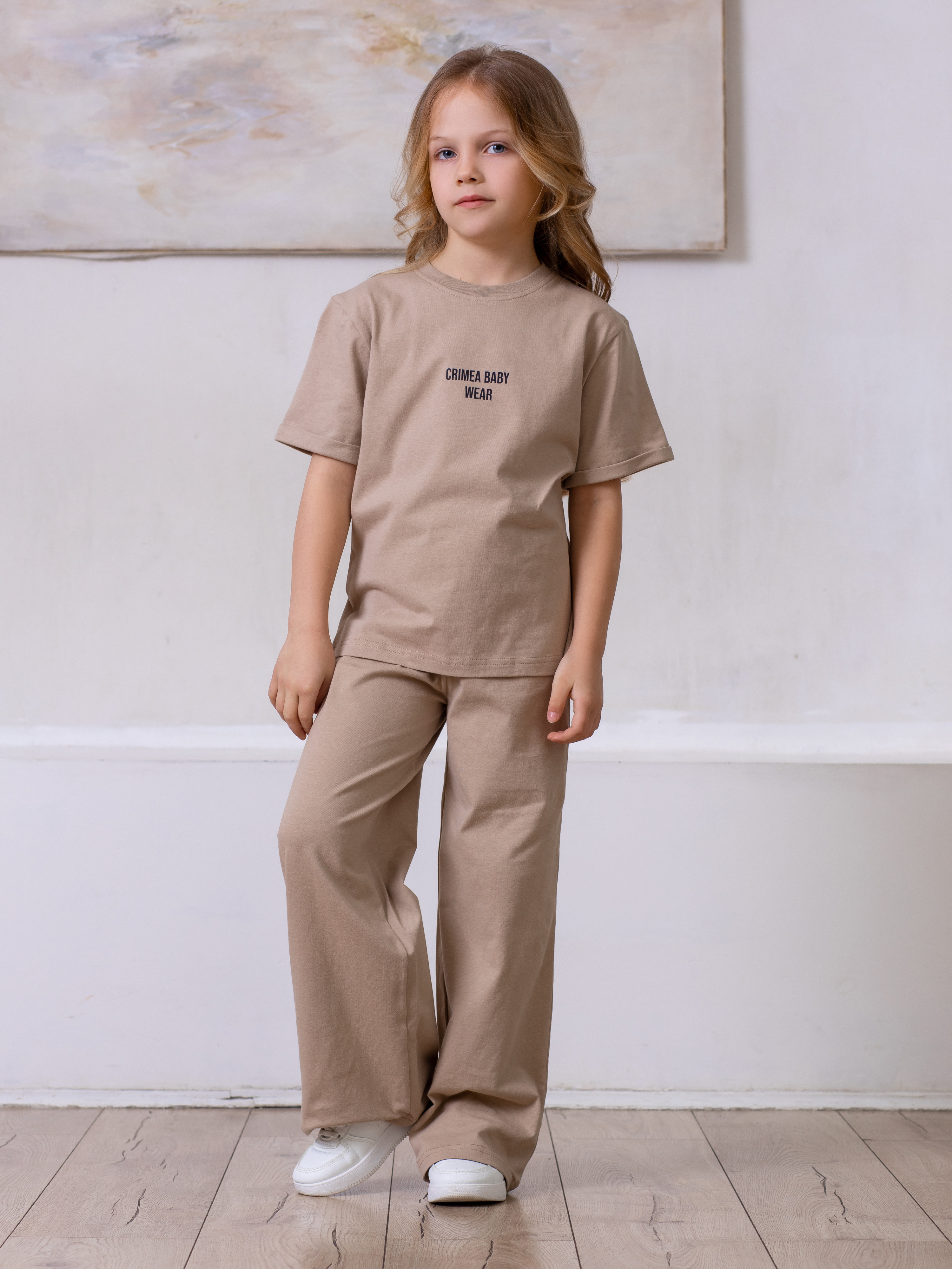 Футболка и брюки Crimea Baby Pants/beige - фото 1