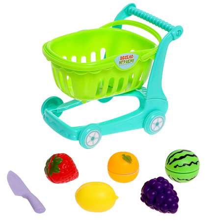 Игровой набор Happy Valley продукты, прилавок, касса, тележки и корзинки