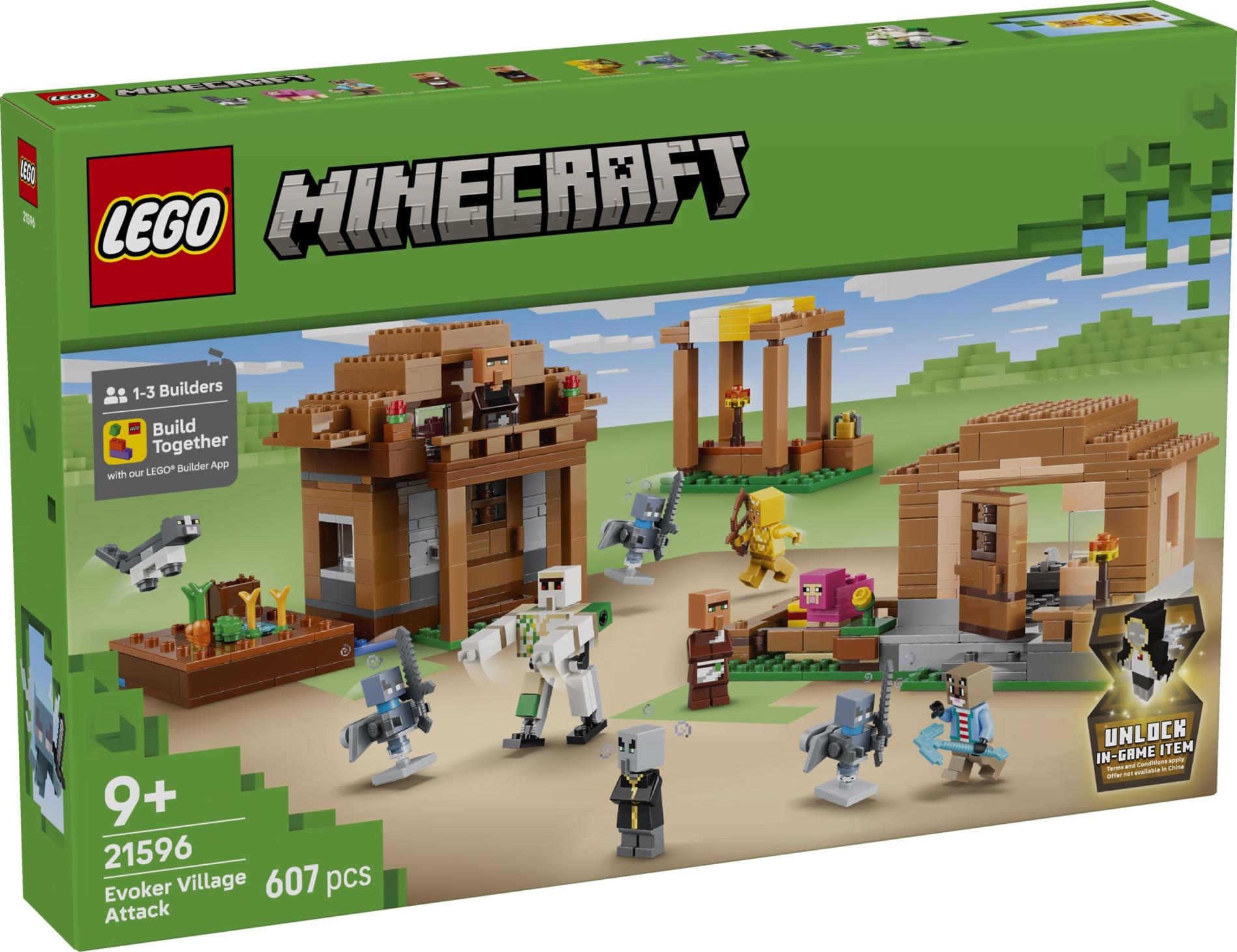 Конструктор LEGO Minecraft Атака деревни заклинателем 607 дет. - фото 3
