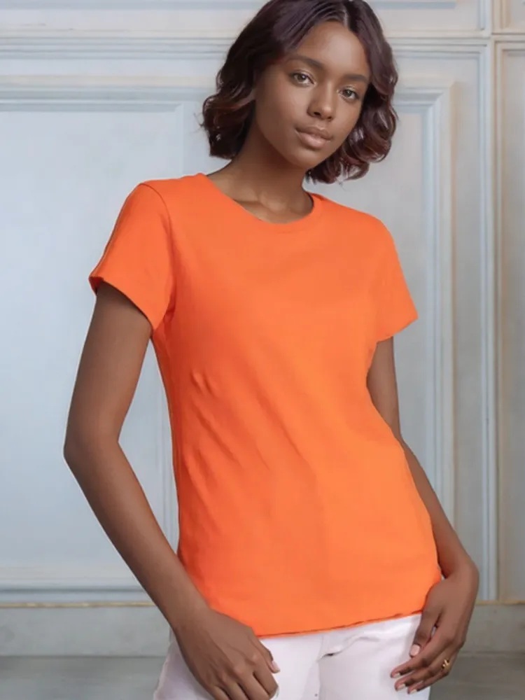 Футболка UZCOTTON W-F/Оранжевая - фото 3