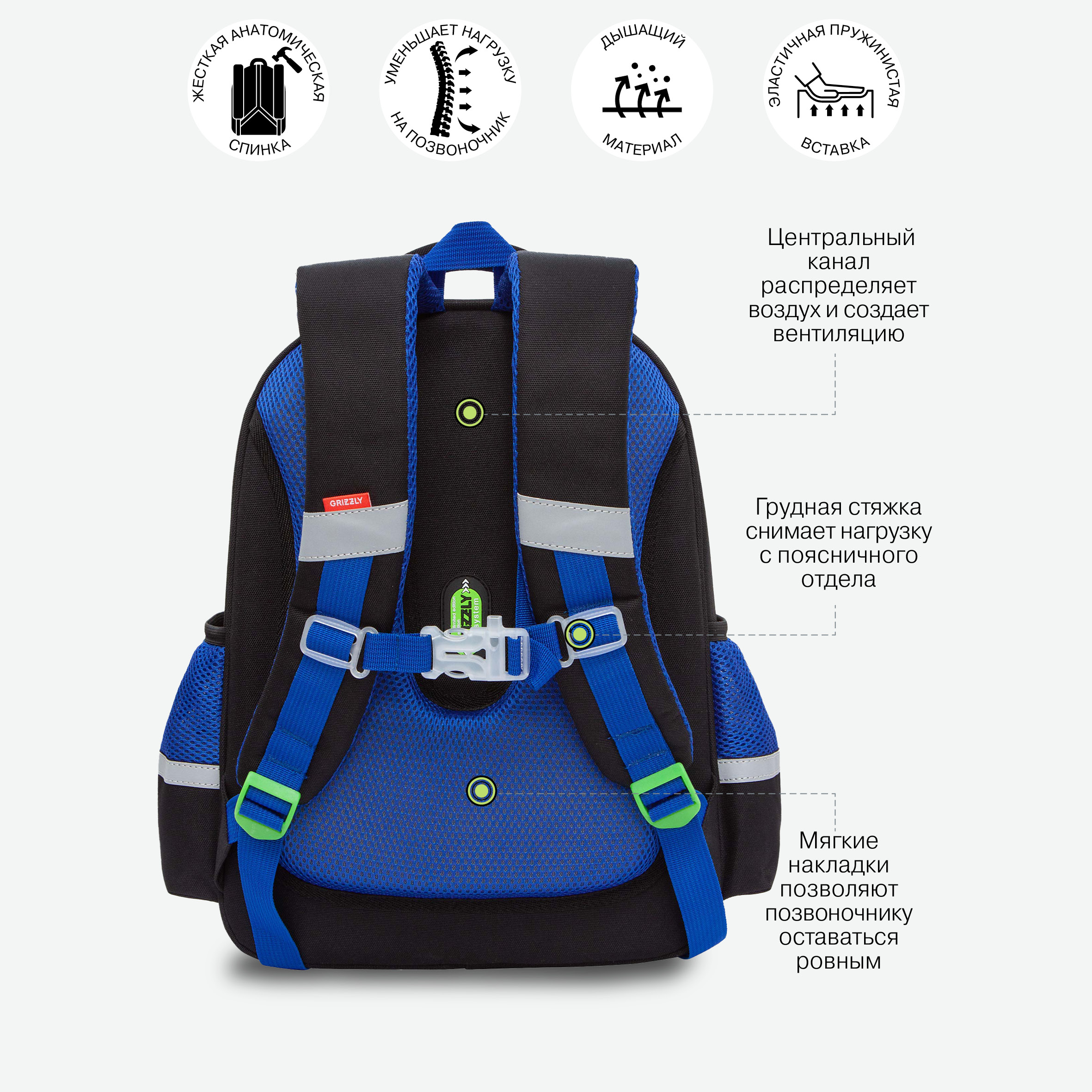 Ранец Grizzly Монстрики - фото 8