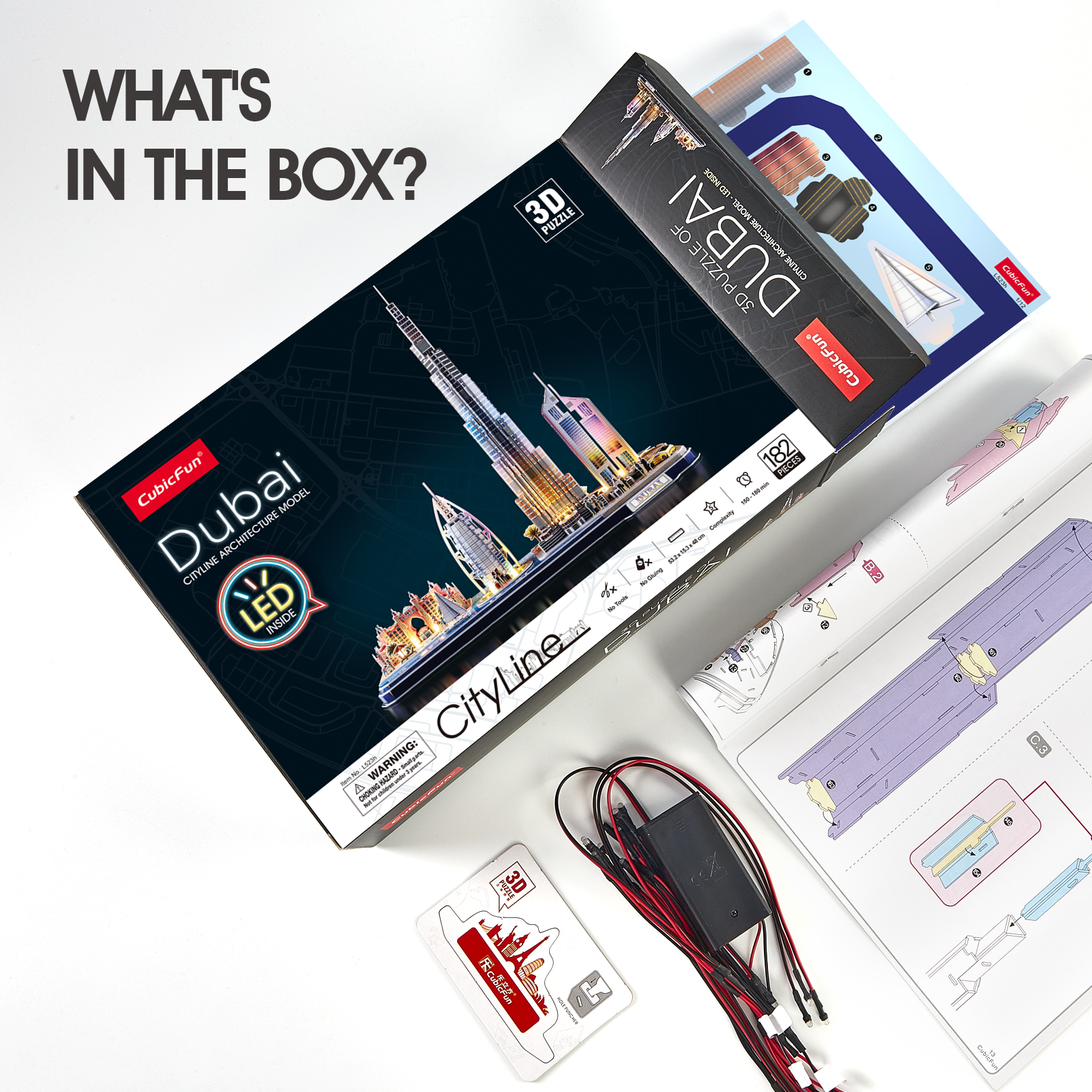 Пазл CubicFun LED-подсветка Дубай 182 дет 3D - фото 7