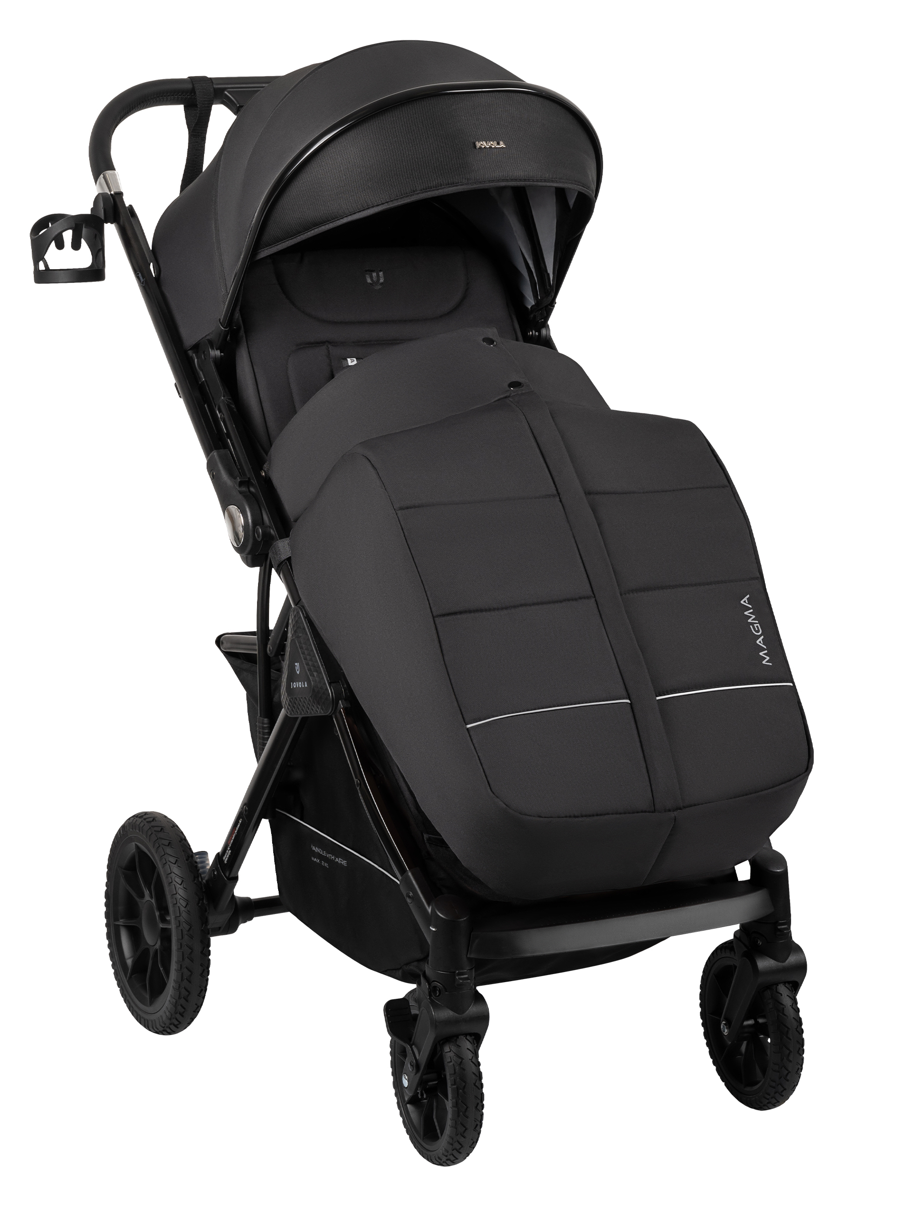 Коляска прогулочная JOVOLA Magma Plus черный - фото 17