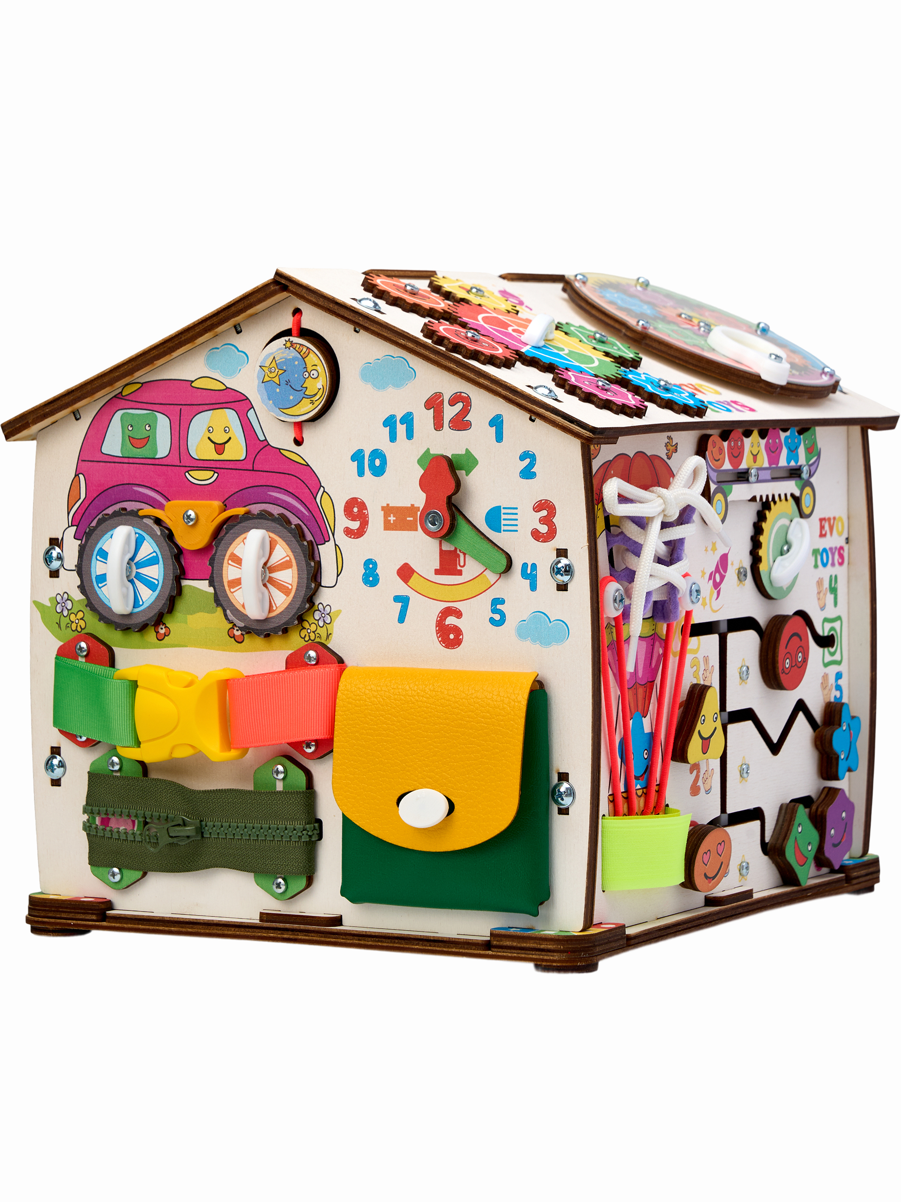 Игрушка Evotoys бизиборд Смайлика на машинке - фото 20