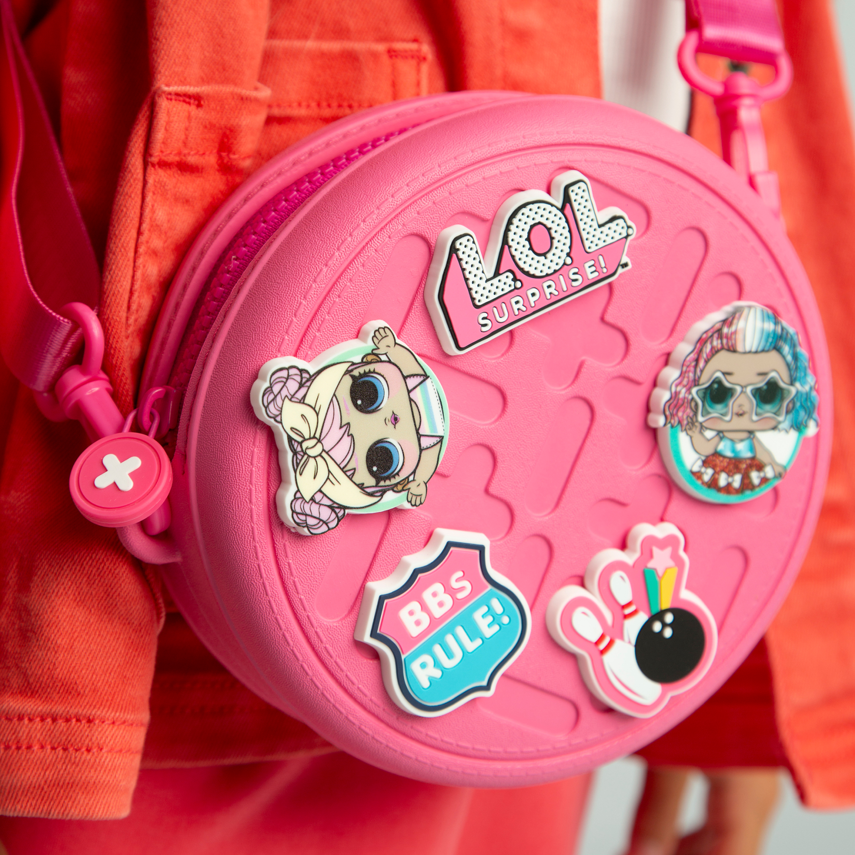 Сумка L.O.L. Surprise! розовая круглая + джиббитсы - фото 8
