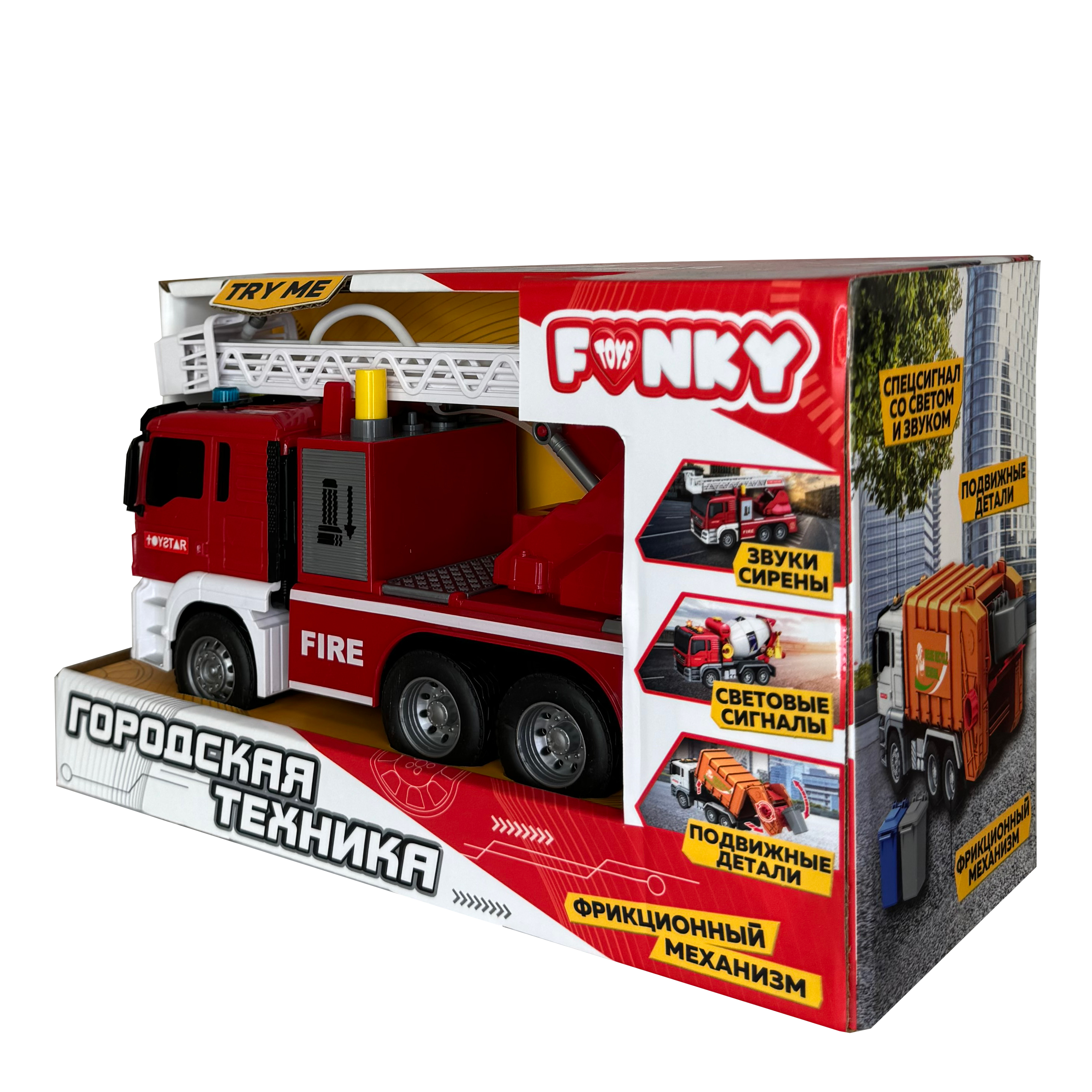 Пожарная машина Funky Toys FT1214924 - фото 8