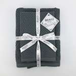 Полотенце BRAVO Ромб 50*70 + 70*120 серый 2 шт.