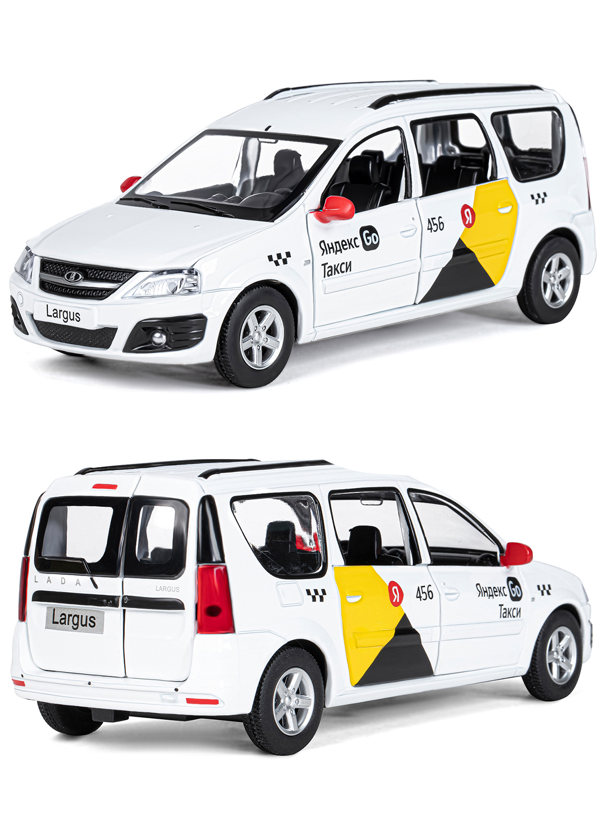 Автомобиль Яндекс GO LADA Largus Такси озвучено Алисой 1:24 JB1251343/Яндекс GO - фото 8