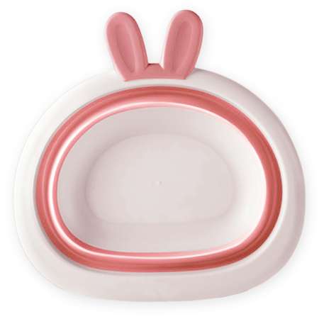 Таз LaLa-Kids складной Зайчик 4 л розовый LaLa-Kids
