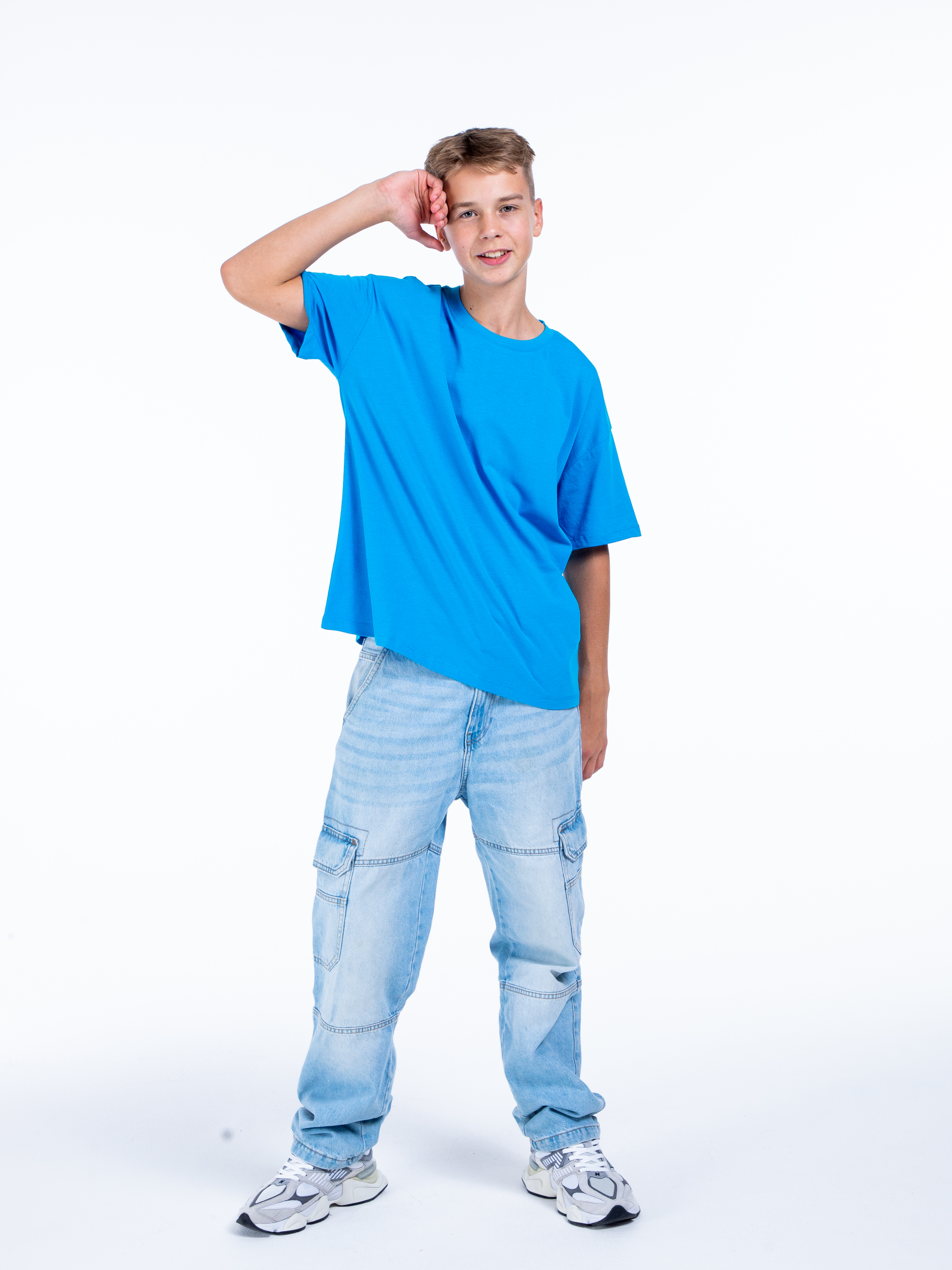 Футболка STELLA MODA 11601._яр.голубой - фото 6