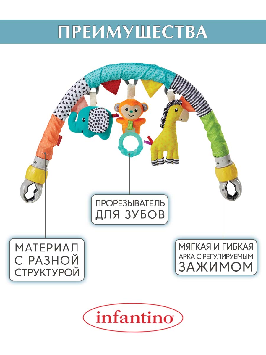 Детская игрушка для коляски "Дружные зверюшки" - фото 2