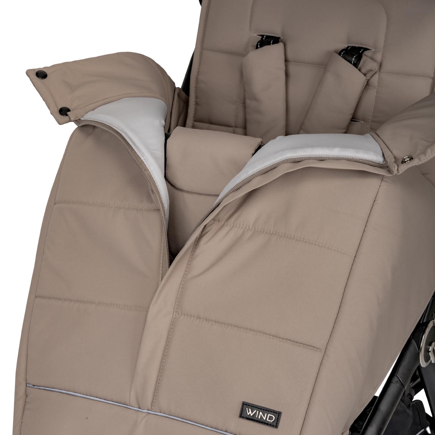 Коляска прогулочная Indigo Wind с автосложением, бежевый - фото 23