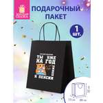 Пакет подарочный Золотая сказка большой крафтовый на день рождения