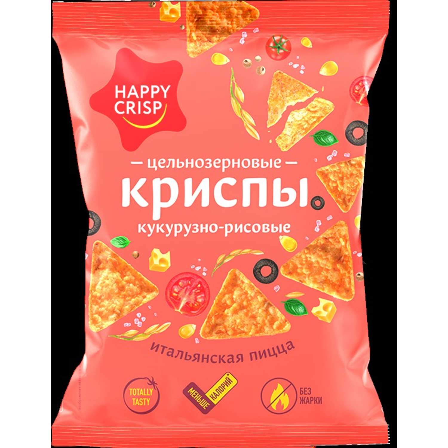 Чипсы кукурузно-рисовые Happy Crisp Итальянская пицца 50г - фото 1