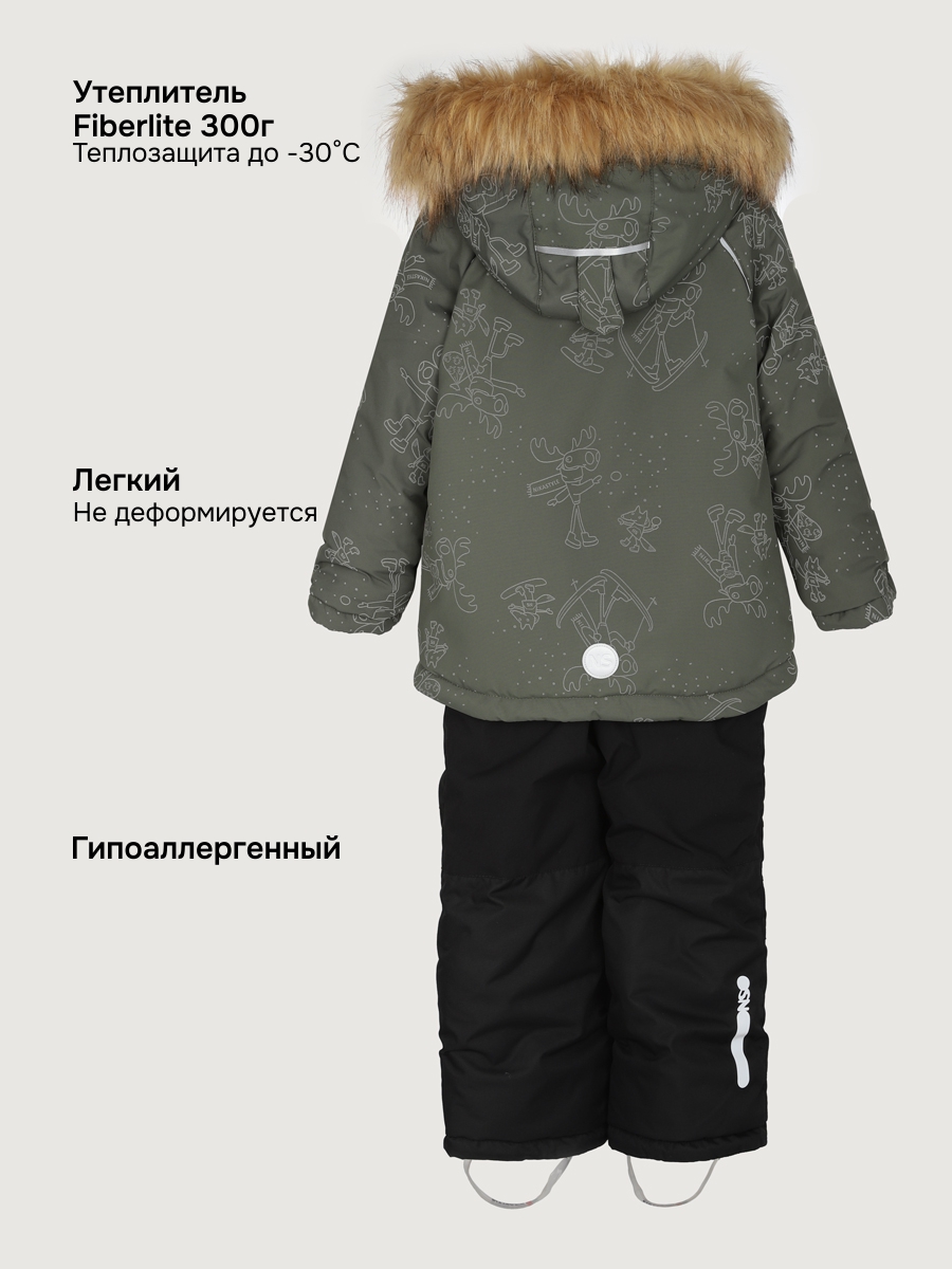 Костюм NIKASTYLE 7з0725 хаки/черный - фото 8