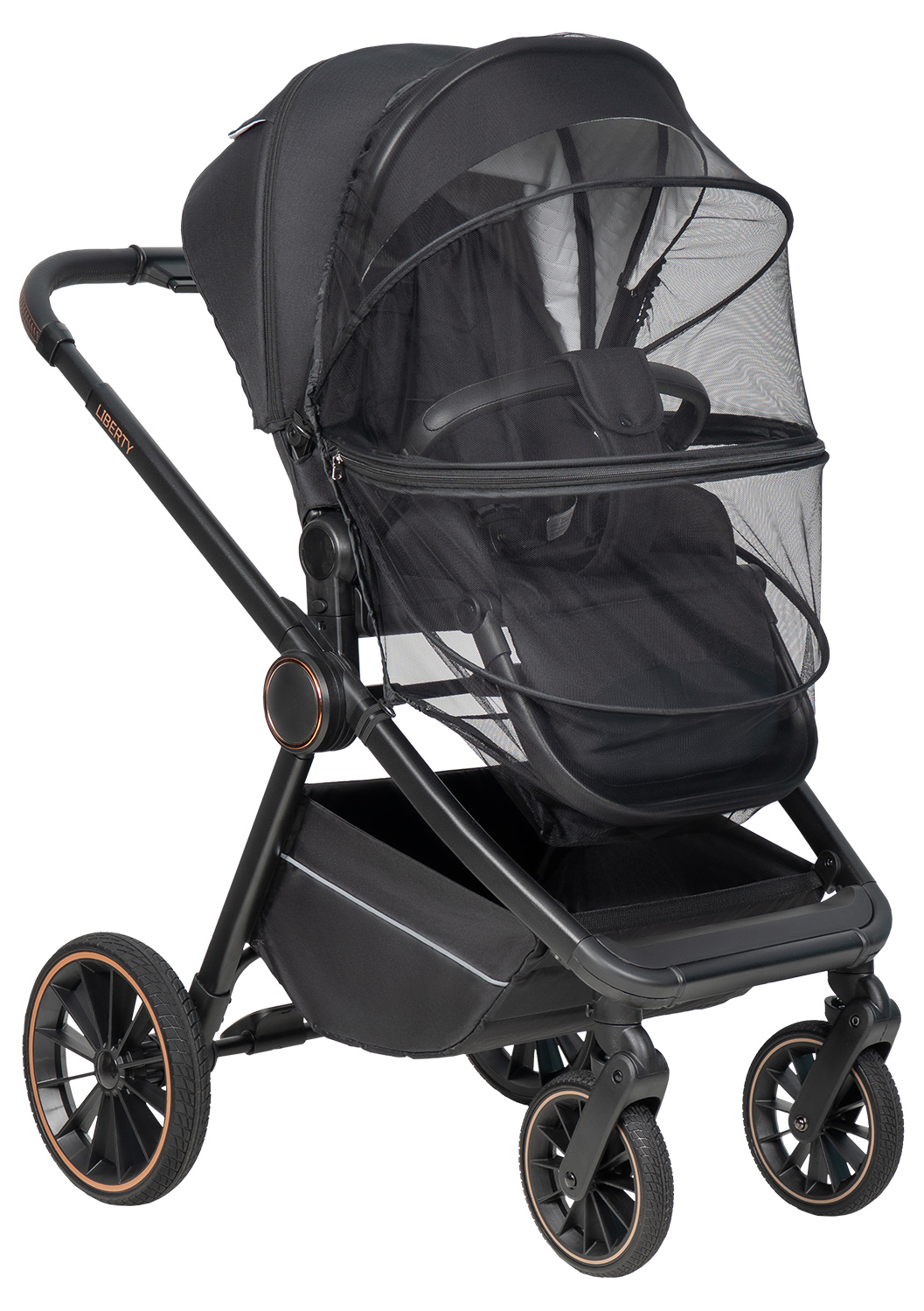 Коляска 3в1 Farfello Liberty черный - фото 25