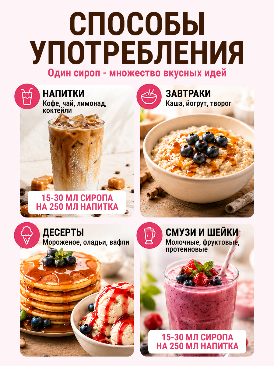 Сироп Ноль грамм без сахара для приготовления лимонада Клубника 250мл - фото 5
