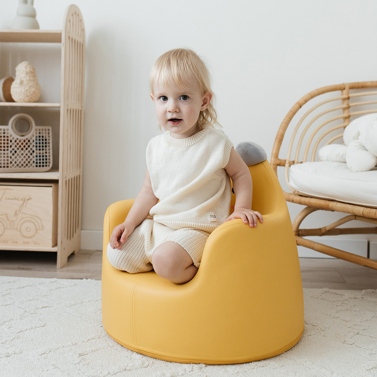 Кресло детское UNIX Kids Bear S уellow - фото 3