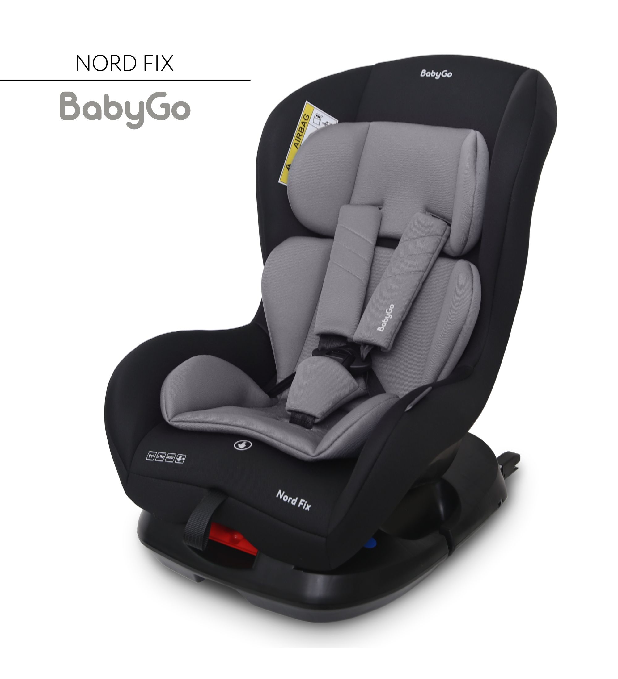 Автокресло BabyGo Nord FIX Isofix 0+/1 (0-18 кг) серый - фото 1