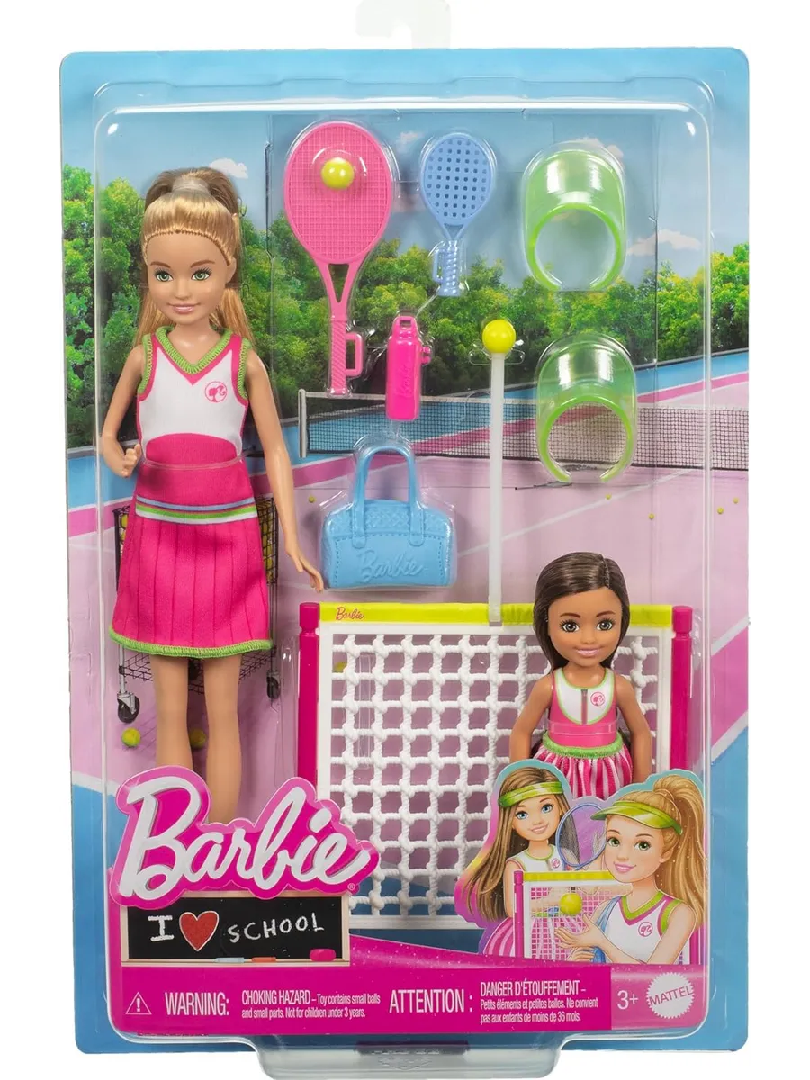Изображение товара Игровой набор Barbie Теннис с куклами и аксессуарами, развитие спорта