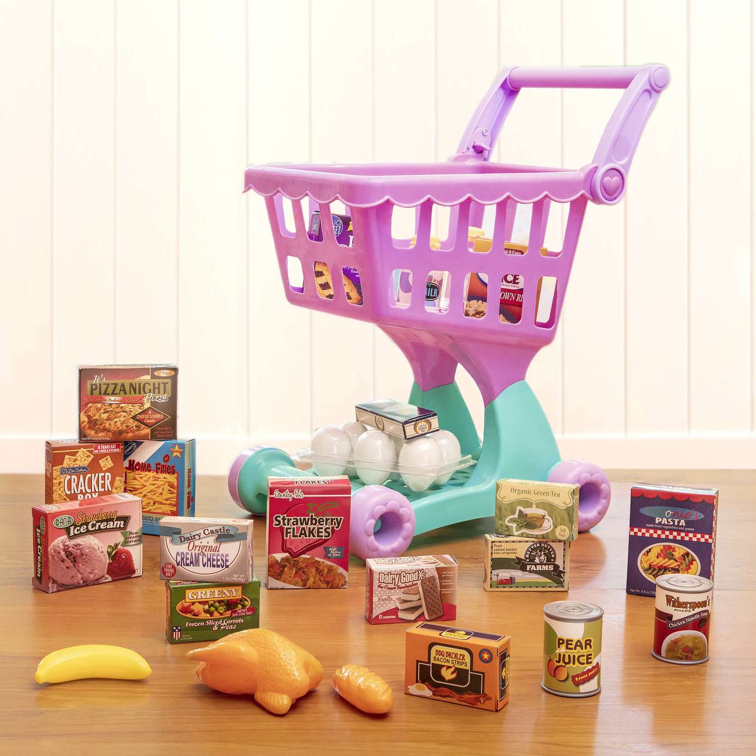 Игровой набор PlayCircle тележки и корзинки, продукты - фото 7