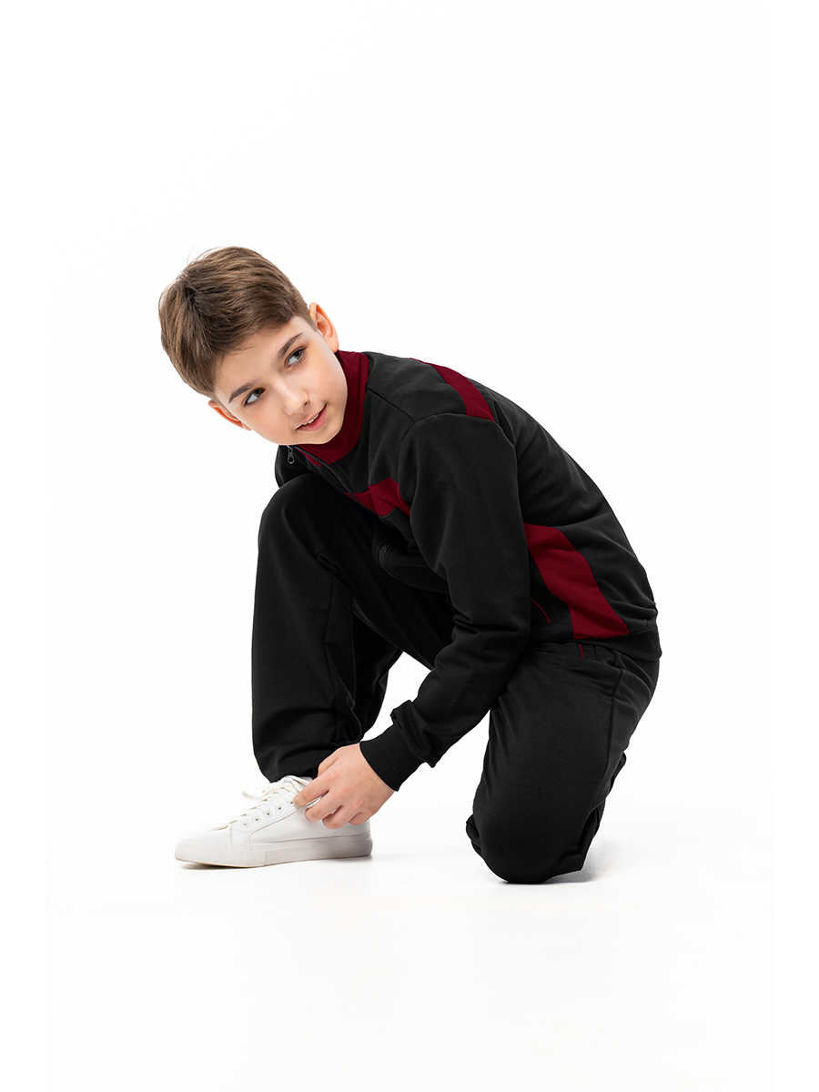 Спортивный костюм RODOS М-187/1/черный_бордовый - фото 8