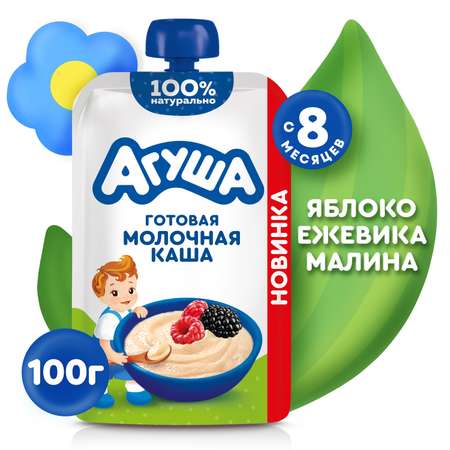 Каша молочная Агуша яблоко ежевика малина Пшенично-овсяная 100г