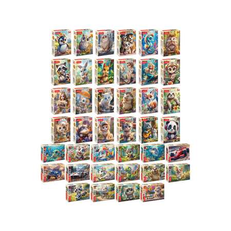 Пазл Hatber набор 40 штук классический