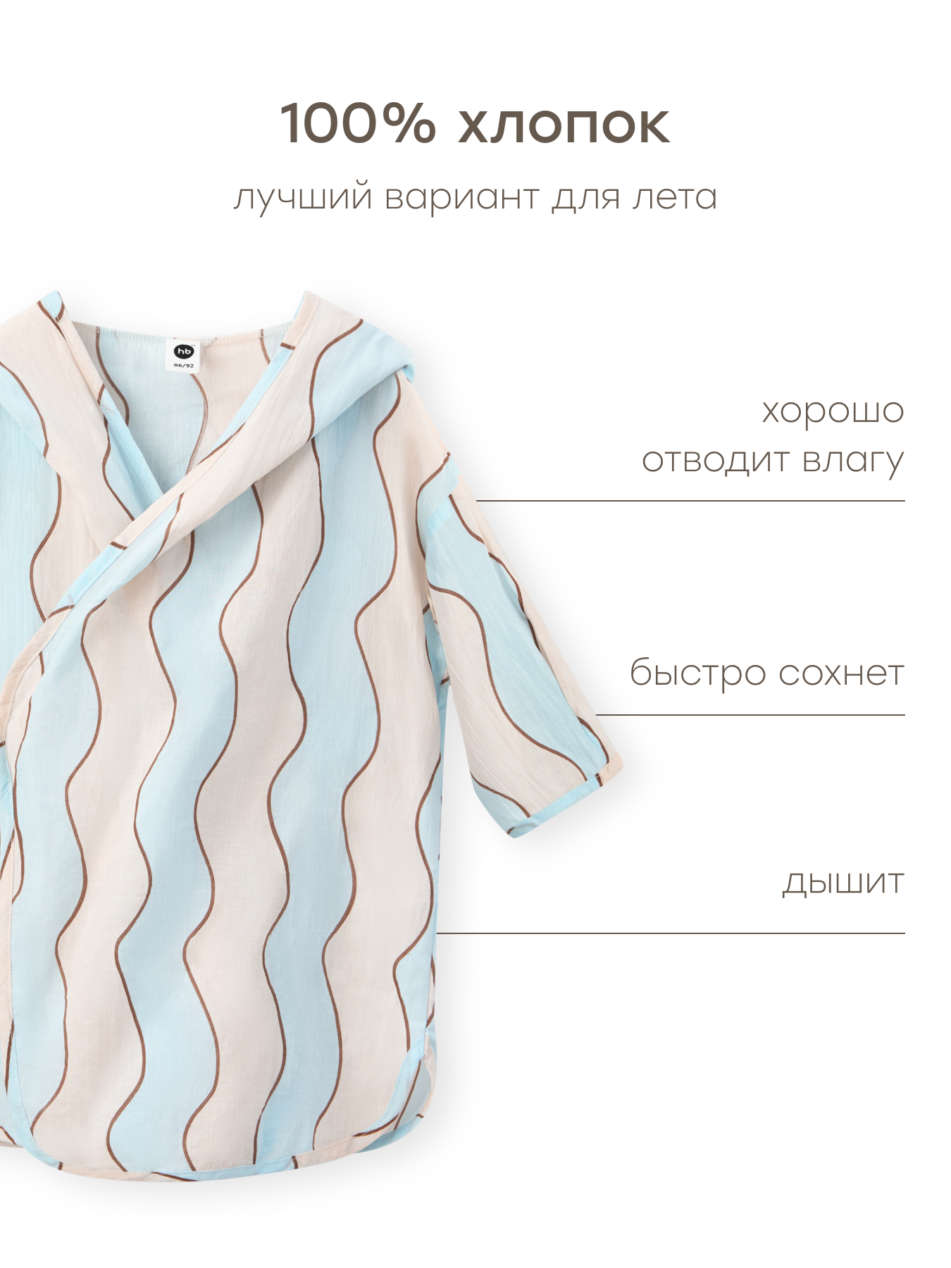 Халат Happy Baby 88129-0_light-blue-waves - фото 6