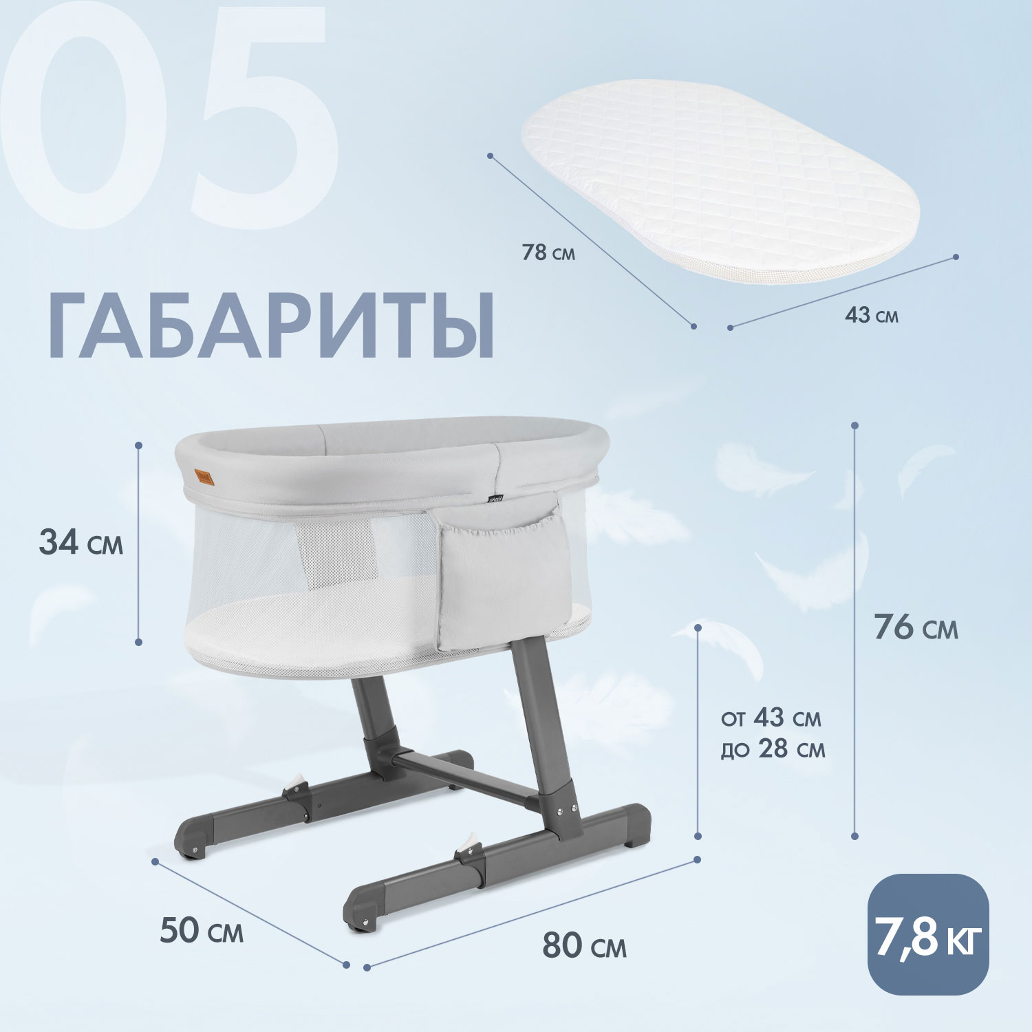 Детская кроватка Nuovita Accanto Bonta овальная, без маятника (молочный) - фото 6