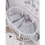 Комплект постельного белья Lemony kids Серый со звездами детский 3 предм.