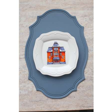 Тарелка десертная Myatashop Snow Town