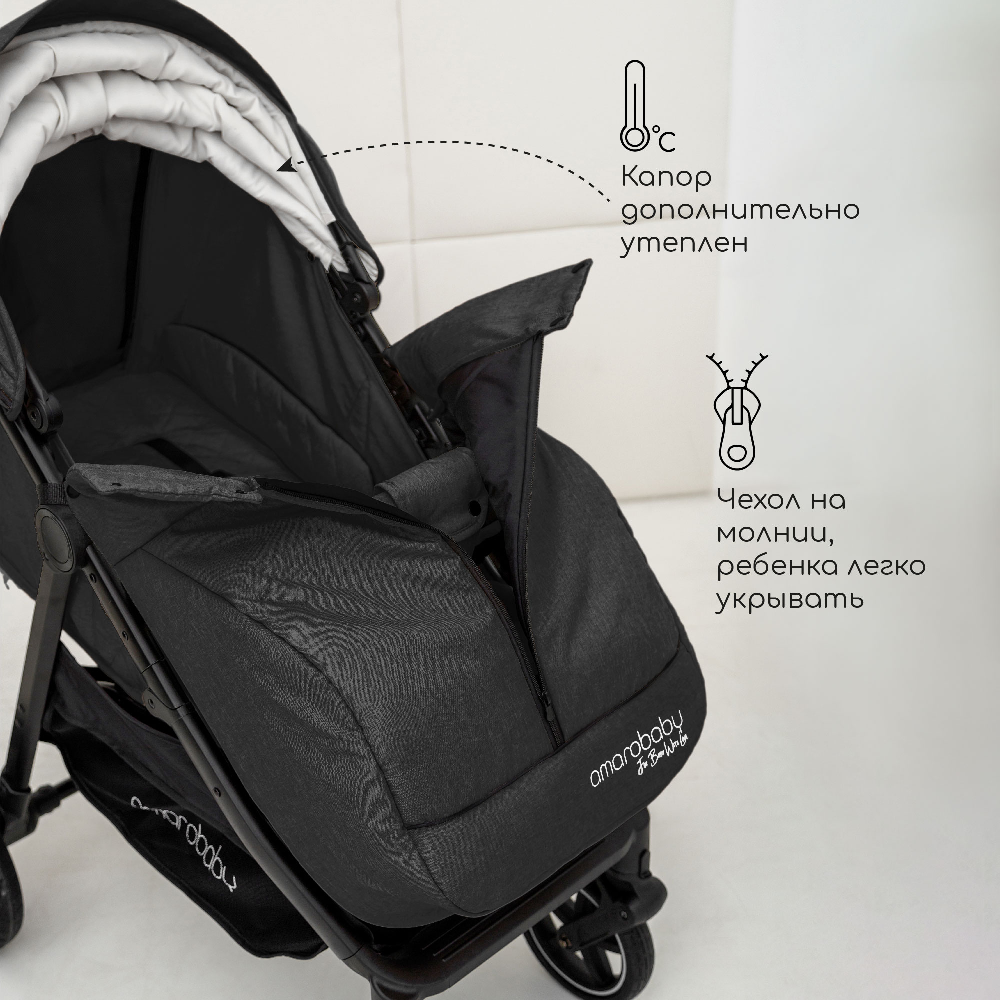 Коляска прогулочная Amarobaby Strollin Joy - фото 16
