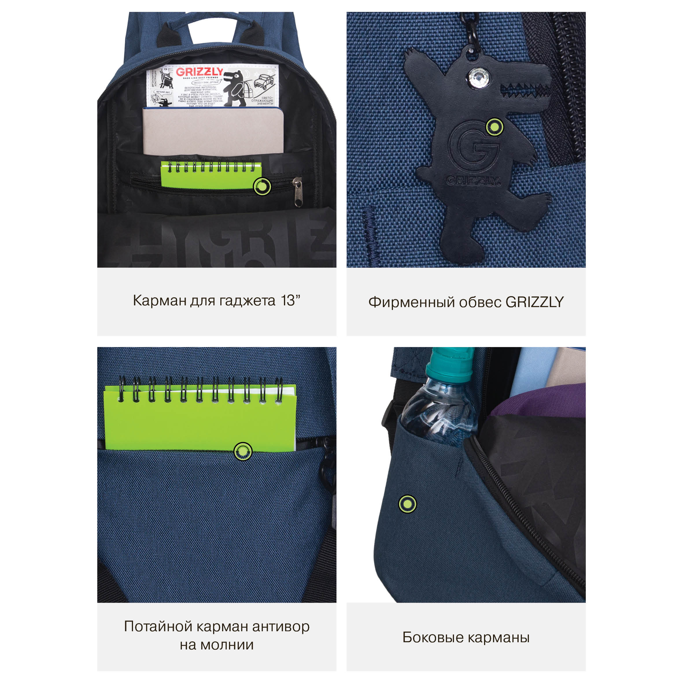 Рюкзак Grizzly для девочки - фото 11