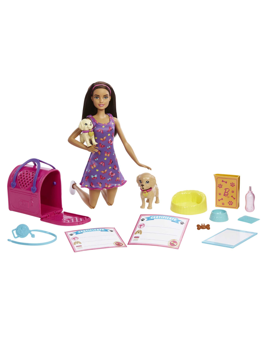 Кукла модельная Barbie Усыновление щенков высота 29 см HKD86 - фото 2