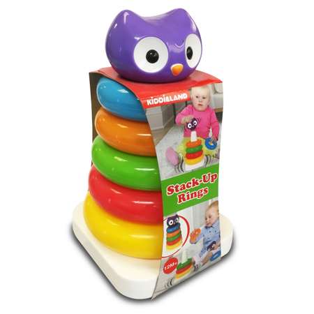 Игрушка развиваюшая Kiddieland Пирамида Неваляшка Сова KID 057901