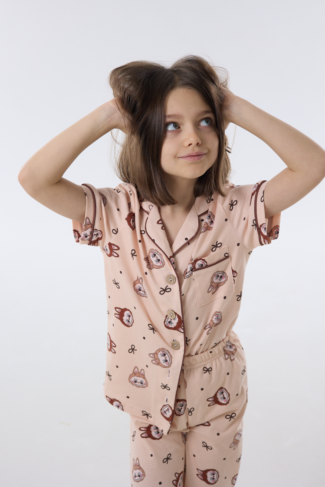 Пижама YAXX 004--Пижама лабубу/бежевый - фото 6