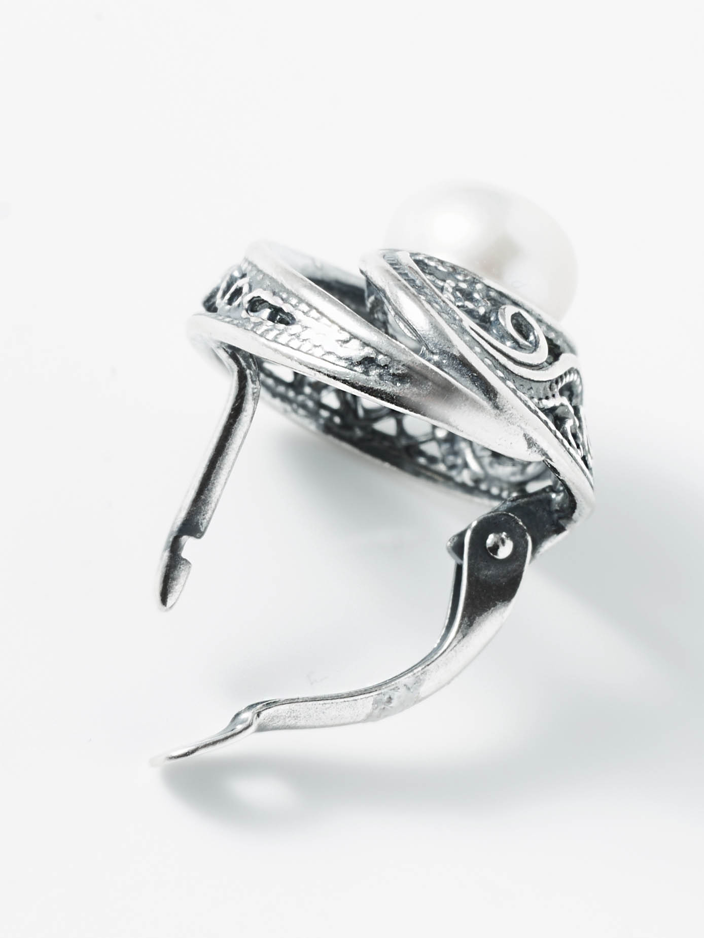 Серьги Shine and Beauty 80243-103-с-белыйжемчуг - фото 5