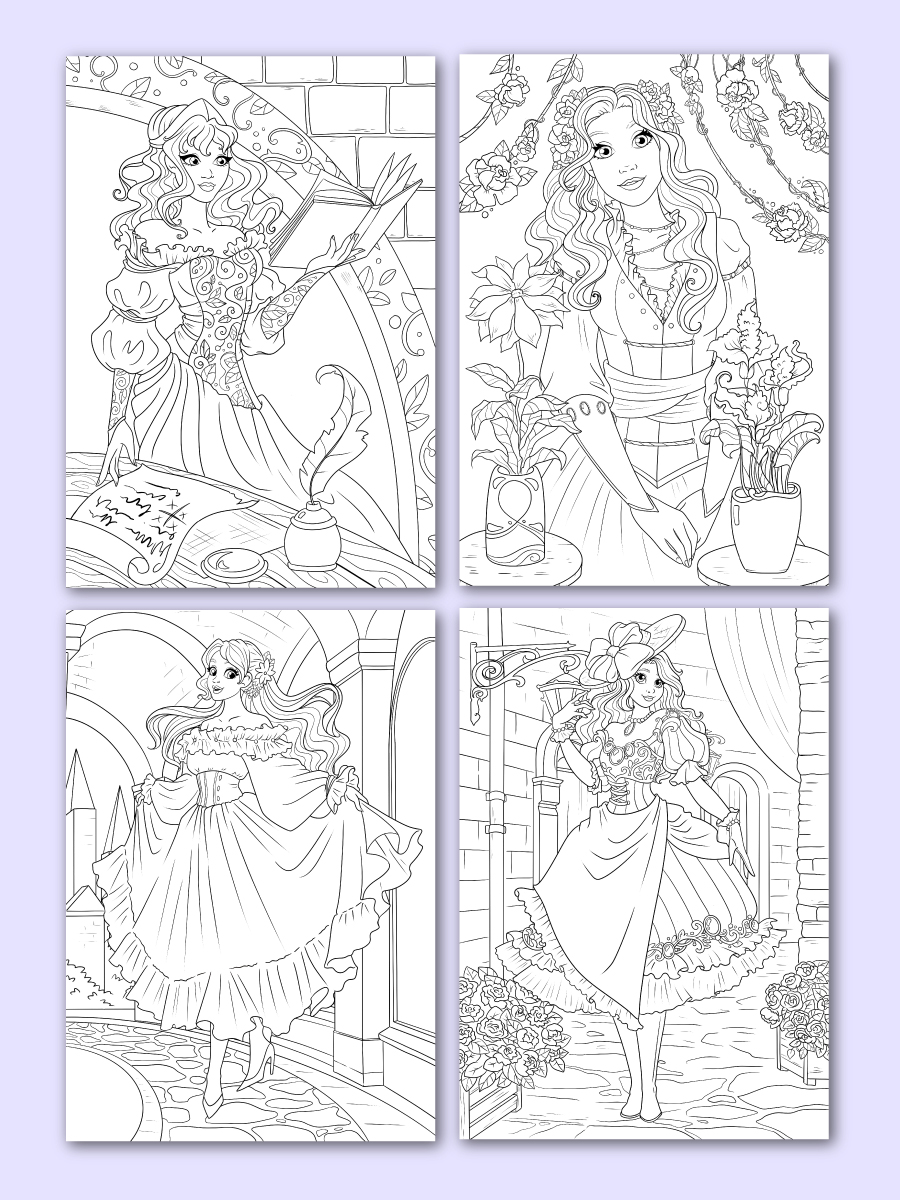 Раскраска Проф-Пресс Макси. Чудесные принцессы - фото 3
