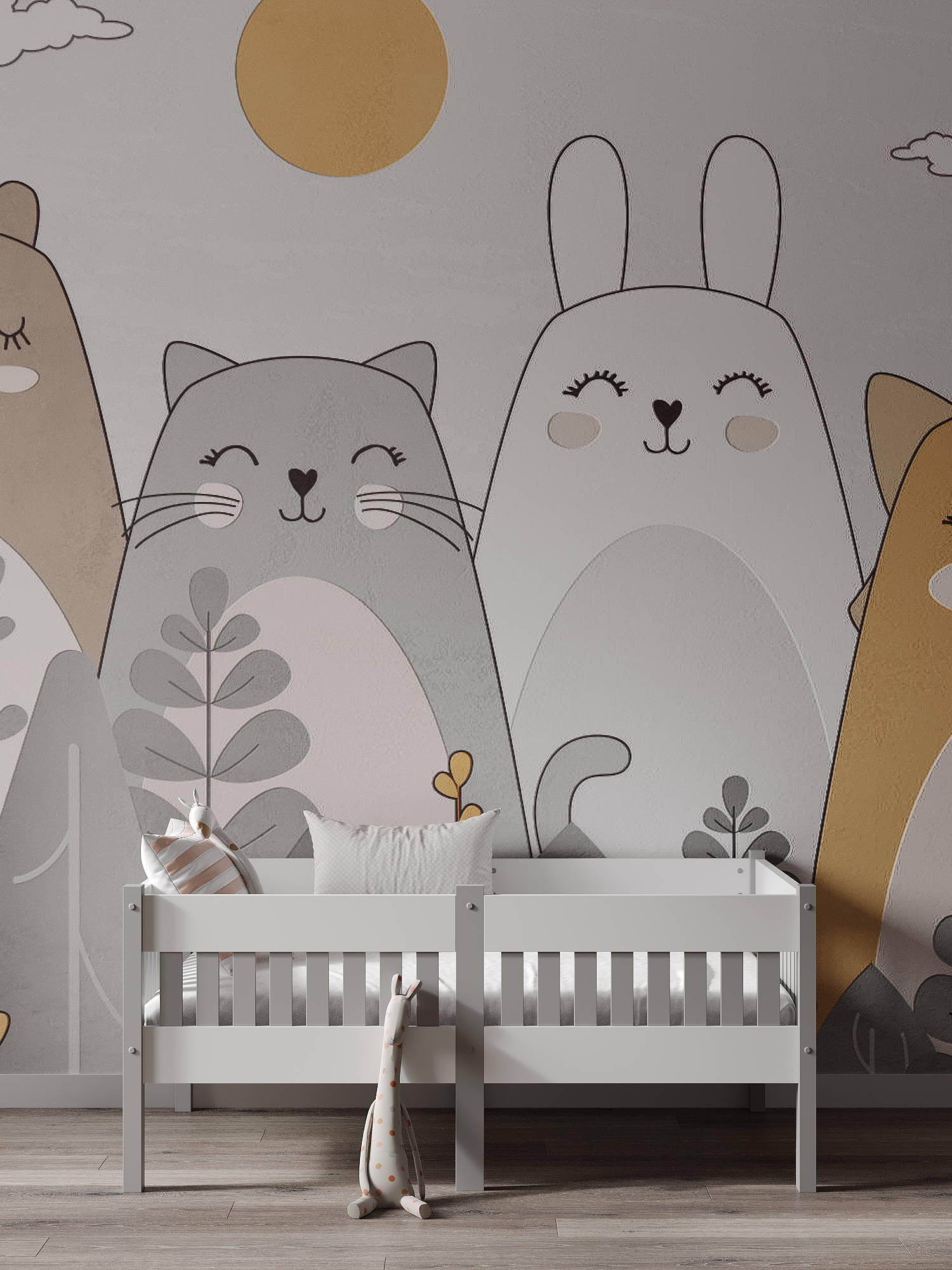 Кровать подростковая Moms charm Бортики (белый, серый) - фото 7