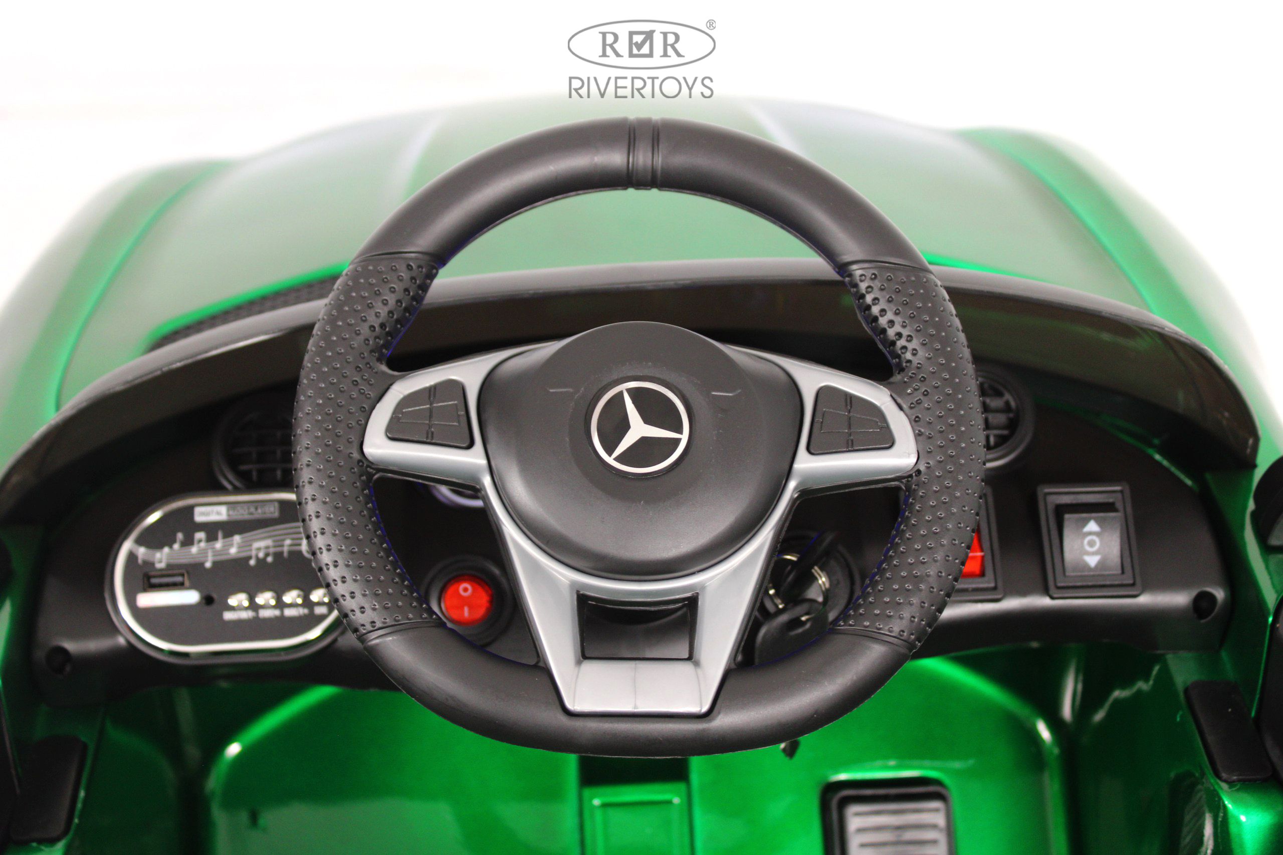 Электромобиль RIVERTOYS Mercedes X777XX-AMG-GREEN-GLANEC С пультом ДУ - фото 2