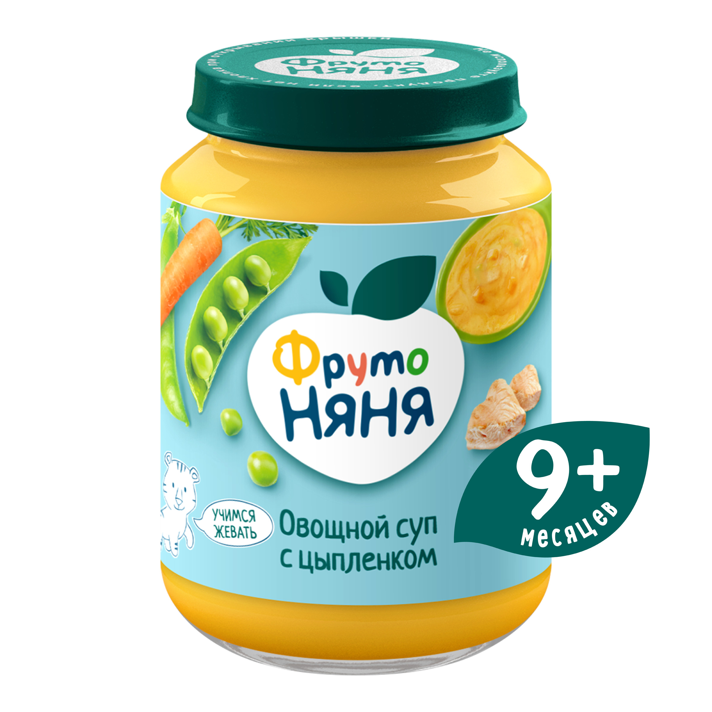 Изображение товара Пюре ФрутоНяня Цыпленок-овощи с 9 мес 190 г