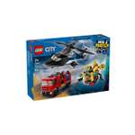 Конструктор LEGO City Вертолет, пожарная машина 874 дет.